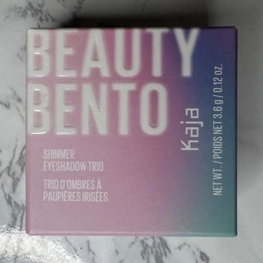 Kaja Beauty Bento Shimmer Eyeshadow Trio Creme Brulee Honey Crumble 0.12oz